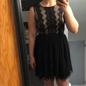Black lace dress